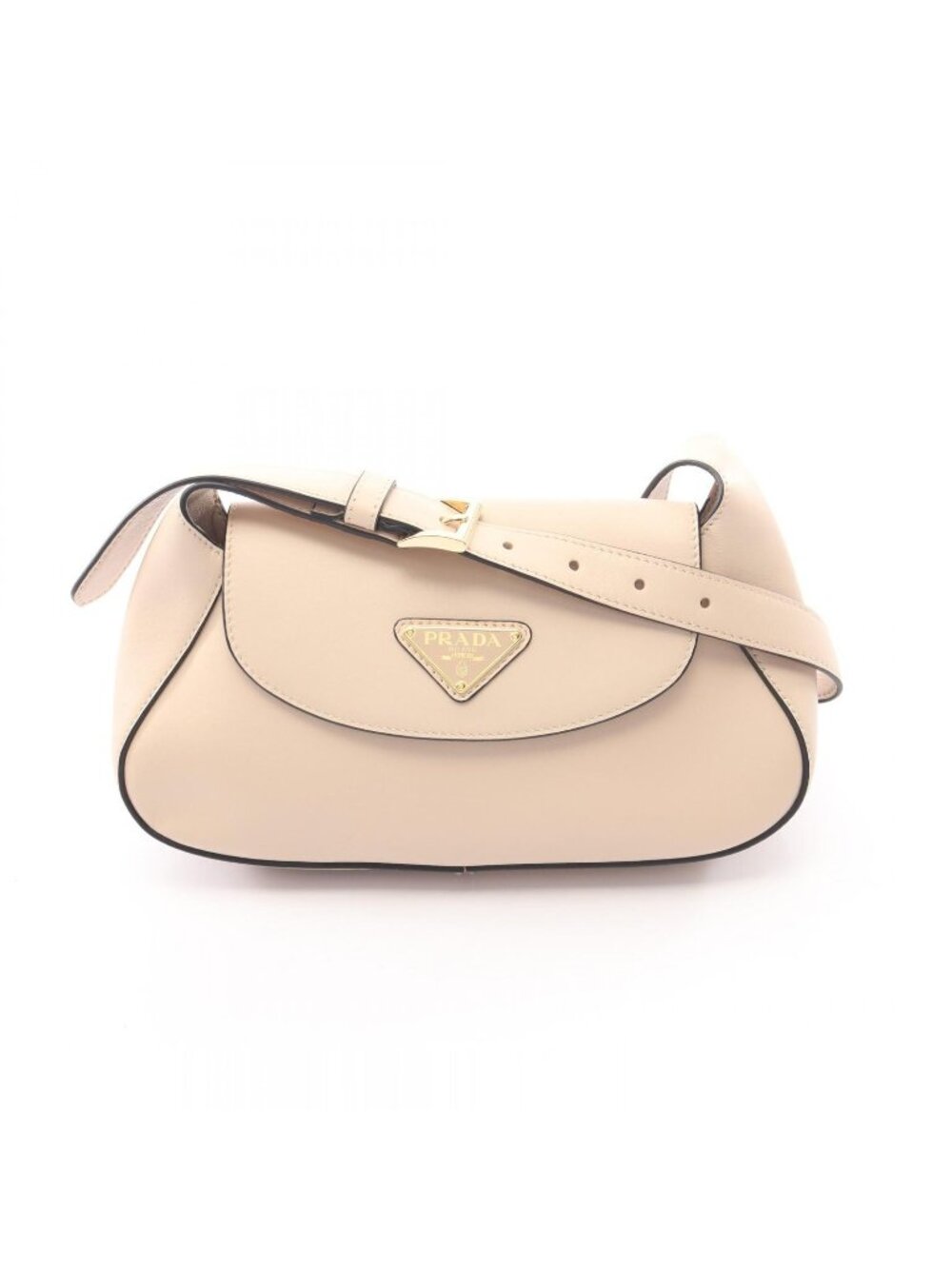Prada Shoulder Bag Small Beige Leather